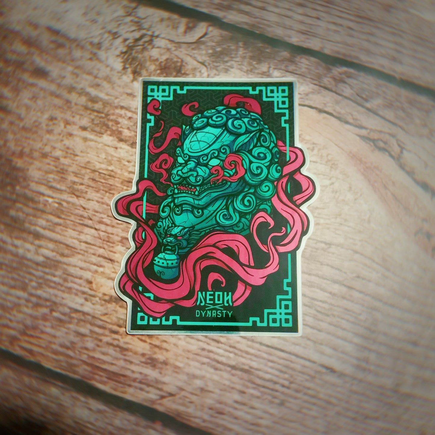 Metallic Foo Dog Sticker