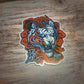 Metallic Red Series Tiger Sticker