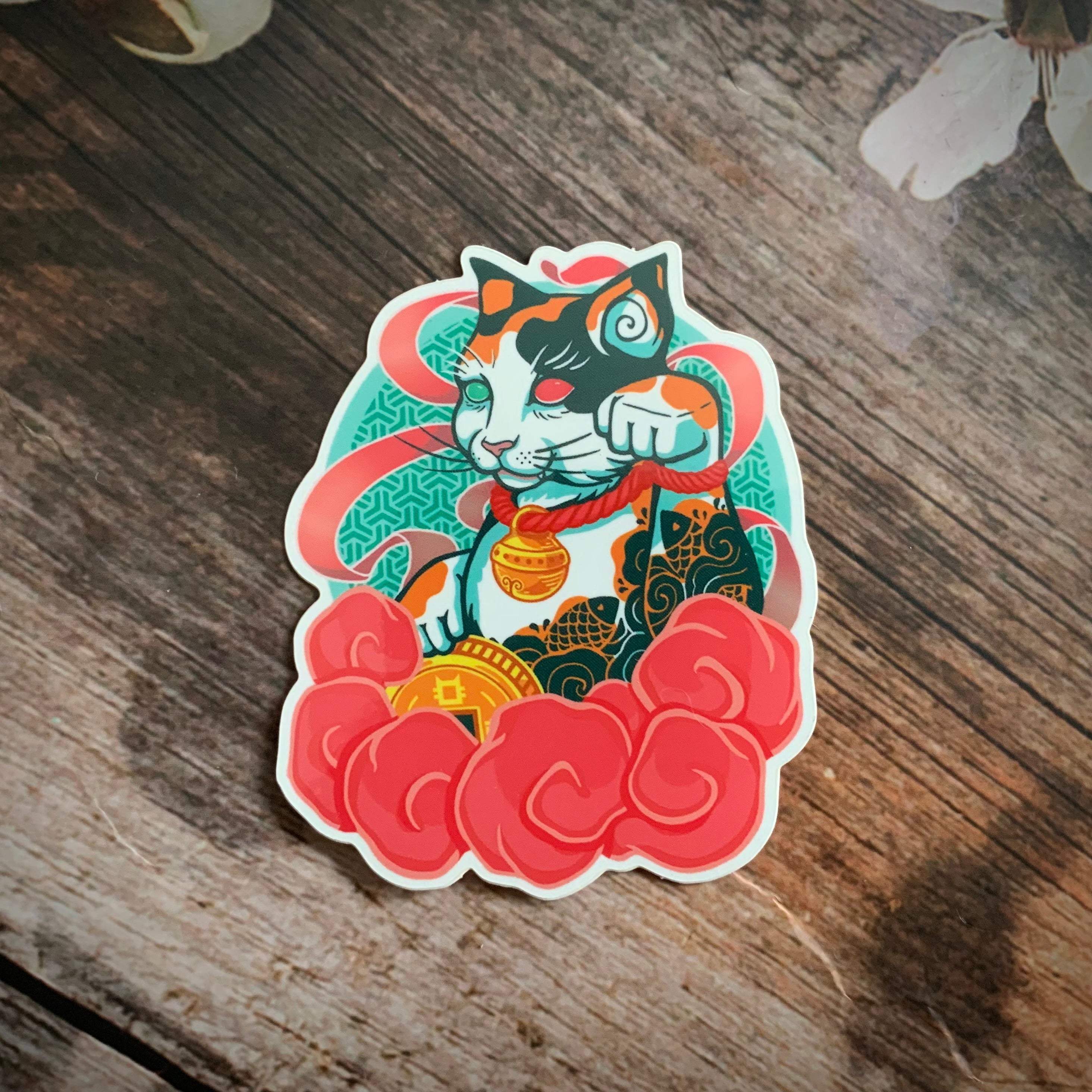 Lucky Cat Sticker – Neoh Dynasty