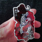 Metallic Red Series Snake Sticker